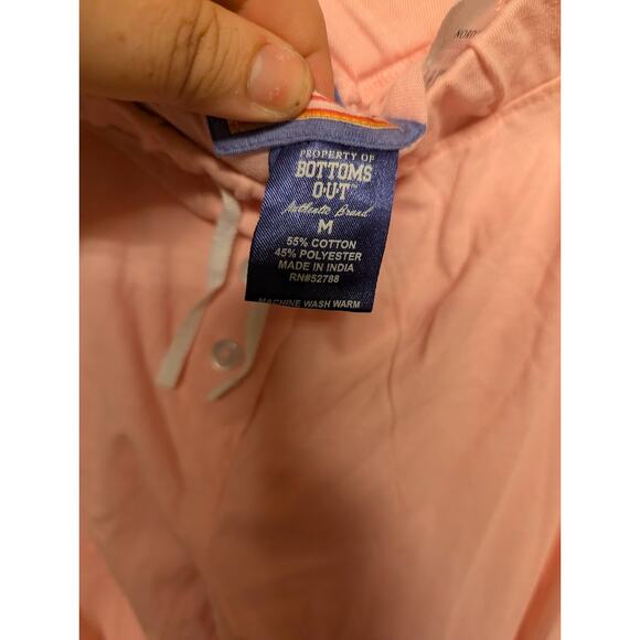 Bottoms Out Gal Size Medium Cotton Pajama Bottoms Drawstring waist Pink - Picture 6 of 7